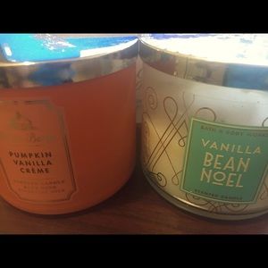 Fall and Winter Candles Bath & Body Works 3 Wicks